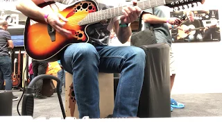 Jamming out with the Ovation 2758AX-NEB