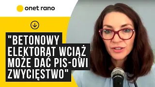 Prof. Mieńkowska-Norkiene: "Betonowy elektorat wciąż może dać PiS-owi zwycięstwo"