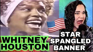 Whitney Houston Star Spangled Banner | Opera Singer Reacts 💃🎶🎉