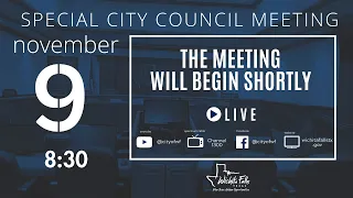 Special City Council Meeting 11.09.2021