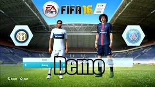 FIFA 16 Demo Gameplay Inter vs PSG 0-2 PS3 HD