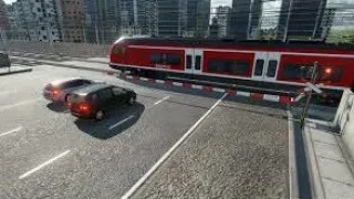 10 minutes at the modern railroad crossing | Transport Fever 2