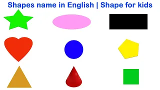 Shapes name in English | List of Geometric Shapes | Shapes vocabulary | Shapes.