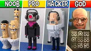 LEGO ALL Characters in Skibidi Toilet (Collection #7) : Noob, Pro, HACKER! / (Skibidi Toilet)