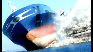 Giant Oil Tanker Ships & Truck Cars Work In Big Waves In Storm & Off  Road❗Large Ships Launches