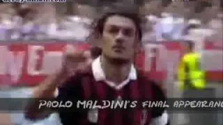 Paolo Maldini being insulted by Milan ultras in his retirement day