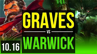 GRAVES vs WARWICK (JUNGLE) | KR Master | v10.16