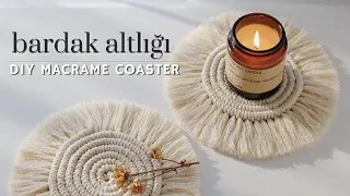 EN KOLAY ANLATIM | Makrome Bardak Altlığı Yapımı | DIY Macrame Coaster