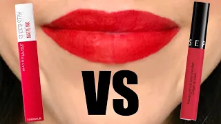 Maybelline Superstay Matte Ink Lip Color VS Sephora Cream Lip Stain || Best Red Liquid Lipstick?