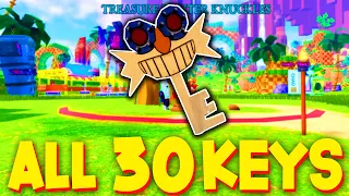 HOW TO GET ALL 30 HIDDEN EGGMAN KEY LOCATIONS in SONIC SPEED SIMULATOR! (Treasure Hunter Knuckles)