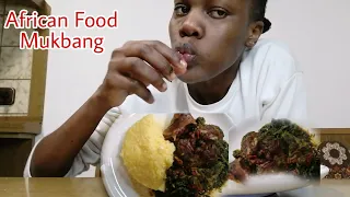 AFRICAN FOOD MUKBANG|UGALI, VEGETABLES & SMOKED TURKEY|Vlogmas Day 21|Let's talk about Christmas