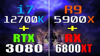 RTX 3080 + INTEL i7 12700K vs RX 6800XT + RYZEN 9 5900X || PC GAMES TEST ||