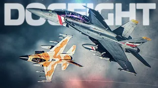 Air Force Vs Navy | F/A-18F Super Hornet Vs F-16C Viper | Digital Combat Simulator | DCS |