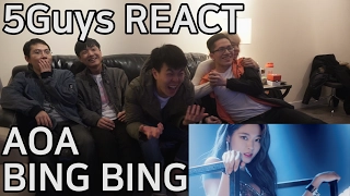 AOA - BING BING (빙빙) 5Guys MV FUNNY REACT