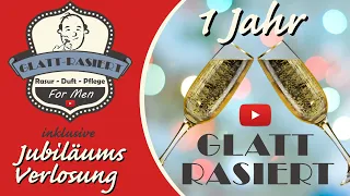 1 JAHR GLATT-RASIERT ║ Jubiläums-Verlosung / Rasierhobel / Nassrasur