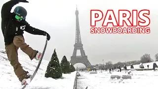 EIFFEL TOWER SNOWBOARDING SESSION - PARIS, FRANCE