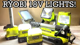 Ryobi 18v LED lights. Comparing different models