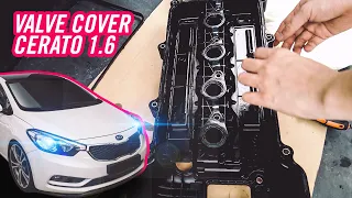 Kia K3 : Replacing top valve cover gasket / rocker gasket for forte/Cerato 2014 #kiacerato #forte