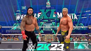 Roman Reigns vs Cody Rhodes At WrestleMania 40 Modded Arena (ConCept) | WWE 2K23 | KanavXGaming