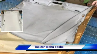 Como tapizar o reparar techo descolgado coche golf