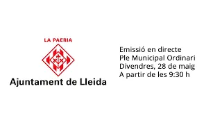 Ple Municipal Ordinari de 28 de maig de 2021