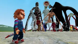 CHUCKY VS TREVOR HENDERSON CREATURES!! Garry's Mod Sandbox