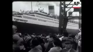 Queen Mary Starts On Maiden Voyage