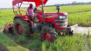 Mahindra 4X4 Tractor rotavator performance in mud  | Mud Mahindra yuvo 585 4x4