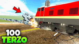 100 TERZO VS IMPOSSIBLE TRAIN IN INDIAN BIKES DRIVING 3D