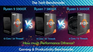 RYZEN 9 5900X VS RYZEN 7 5800X VS RYZEN 5 5600X| How much Performance Difference?|Which one is best?