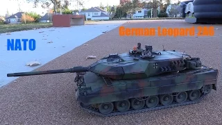 RC Tanks: NATO German Leopard 2A6 Main Battle Tank Remote Control on Patrol