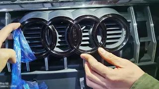 How to install Audi Led Emblem | Dynamic Light up Audi Emblem Installation Tutorial 2021