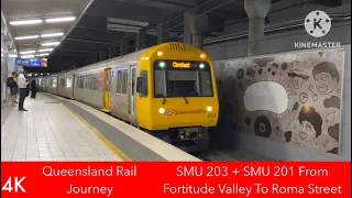Queensland Rail Journey - SMU 203 + SMU 201 From Fortitude Valley To Roma Street