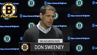 Don Sweeney on NOT TRADING Jake DeBrusk | Media Availability