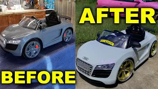 The Most Baller Kids Car Toy Build! Paint,  Slammed, and Custom Wheels