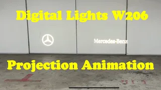 W206 Digital Rain and Star Wave in Action, Mercedes Digital Lights with Projection Animation. 43U