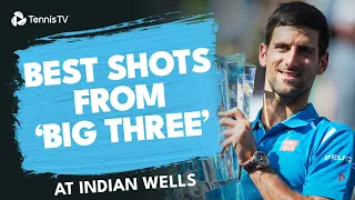 The Big 3 Djokovic, Federer & Nadal's Best Shots At Indian Wells ⭐️