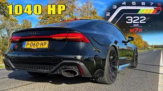 1040HP AUDI RS7 C8 | 0-320km/h 0-200MPH 1/4 Mile POV & SOUND