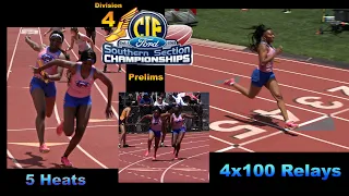 2023 TF - CIF Prelims (D4) - 4x100 (Girls, 5 Heats)