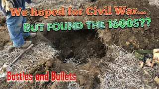 Metal Detecting and Bottle Digging in Virginia- A Unexpected Colonial Pit