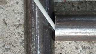 how to joint round pipe into round pipe, round tube side welding, welding trick for beginners #work