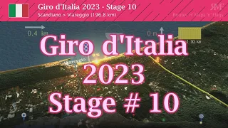 Giro d'Italia 2023 - Stage 10 (Scandiano - Viareggio) - Route, profile, animation