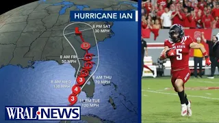 Latest on Hurricane Ian full forecast; Florida airports closed impact to FL Keys; Football Canceled