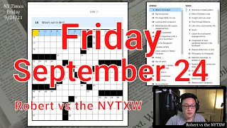 Trouble in the SW [0:10/7:36]  ||  Fri 9/24/21 New York Times Crossword