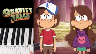 Как играть на пианино ГРАВИТИ ФОЛЗ одним пальцем / Gravity Falls one finger piano tutorial