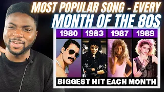 🇬🇧BRIT Reacts To THE MOST POPULAR SONG IN EVERY MONTH OF THE 80s!