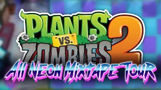 Plants vs Zombies 2 - NEON MIXTAPE TOUR (All Levels) [4K HD]