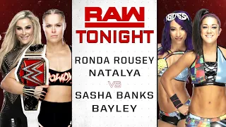 Ronda Rousey & Natalya Vs Sasha Banks & Bayley - WWE Raw 21/01/2019 (En Español)