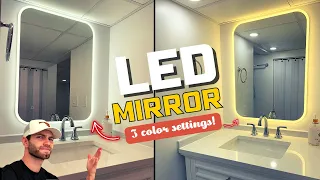 LED Bathroom Mirror  (How to Install a LED Vanity Mirror - DIY)