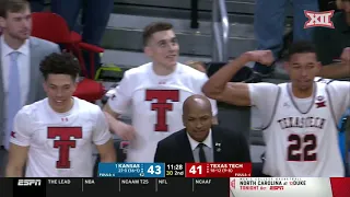 Kansas at Texas Tech Men’s Basketball Highlights